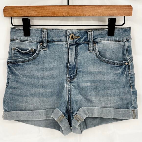 Wax Jean Butt I Love You Lightwash Shorts Size S - Picture 3 of 4